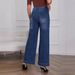 High Waist Straight Leg Jeans For Women - Vintage Distressed Denim Pants With Relaxed Fit & Retro Styling_mkmklike.com
