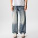 Pure Muqiu Clothing | Summer New Trend American Style Bamboo Fiber Washed Ripped Jeans Men's Cleanfit Long Pants_mkmklike.com