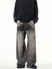 Men's Clothing Men's American Retro Washed Gray Jeans - Relaxed Straight-Leg Hip-Hop Streetwear For Couples (Available In Plus Sizes)_mkmklike.com