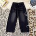 New American Retro Street Style Loose Fit Straight Leg Jeans Men's Clothing Stylish Versatile Letter Print Pants_mkmklike.com