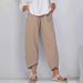 Women's clothing foreign trade women's simple fashion casual trousers digital printing women's slim trousers_mkmklike.com