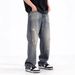 Nordmann European And American Retro High Distressed Jeans For Men, Ins Trendy Loose Straight Wide-Leg Floor-Length Street Style_mkmklike.com