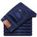 Men's Winter Workwear Jeans - 500g Heavyweight Stretch Relaxed Fit Straight Leg High Waist Casual Pants With Multiple Pockets_mkmklike.com