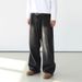 Retro Gradient Washed Jeans Loose Wide Leg Pants Korean Style Trendy Straight Leg Trousers For Men Spring Collection_mkmklike.com