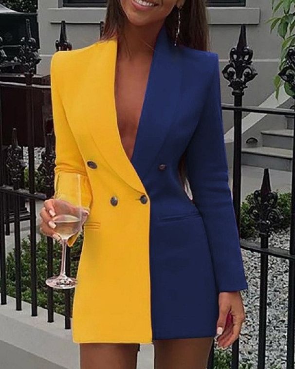 Women's Fashion Professional V-neck Cardigan Small Suit Small Suit_mkmklike.com