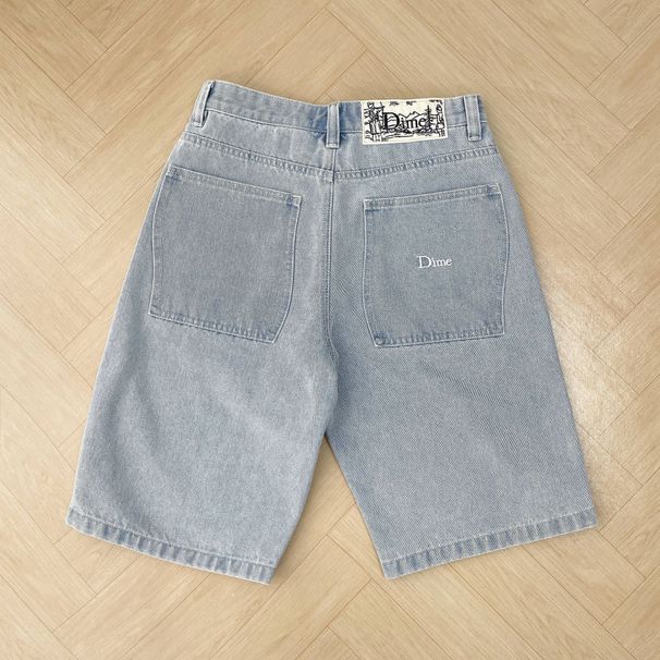 Men's Baggy Straight Leg Jeans Dime Skateboarding Trendy Embroidered Denim Loose Fitting Mid Waist Long Pants With Slight Stretch_mkmklike.com