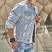 Men's Clothing spring and autumn new street men's denim loose casual coat jacket_mkmklike.com