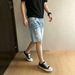Men's Vintage Washed Distressed Denim Shorts Casual Loose Fit Five-Point Shorts Classic Five-Point Length_mkmklike.com
