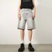 Men's Clothing Men's Loose Straight Denim Shorts Summer Retro Distressed Blue Versatile Hot Pants Trendy Brand_mkmklike.com
