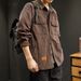 Corduroy Workwear Jacket Men Autumn Winter Trendy Brand Retro Thickened Long Sleeve Shirt Loose Plus Size Men's_mkmklike.com
