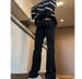 Versatile Velvet Black Soft Jeans Men's Autumn And Winter American Vibe Pants Slim And Thin Casual Micro-pull Trousers_mkmklike.com