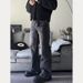 Washed Lightning-pattern Wide-leg Jeans For Men, American High-street Design, Loose Fit, Slimming, Versatile_mkmklike.com