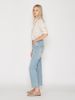 Asymmetric Seam Straight Leg Jeans - High Waist Stretch Denim Pants (Black/Deep Blue/Light Blue/Gray Black/Vintage Blue/Distressed Light Blue)_mkmklike.com