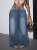Women's Raw Edge Design Loose Wide Leg Jeans Denim Pants Casual Trousers_mkmklike.com