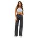 Women’s Tall Flared Jeans – High-Waisted Cotton Denim With Vintage Grey Wash_mkmklike.com