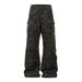 American High Street Workwear Camouflage Loose Wide-Leg Men's With Zipper Pockets Unique Design Niche Denim Straight-Leg_mkmklike.com