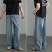 Vintage Washed Men's Jeans - Relaxed Fit Straight Leg Retro Denim Pants For Casual Wear (Multiple Colors & Sizes Available)_mkmklike.com