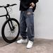 Men's Clothing Curved Blade Jeans Vintage Asymmetric Fly Jeans - Samurai-Inspired Straight Leg Denim With Multi-Pocket Utility (8 Classic Sizes)_mkmklike.com