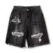 Men's Clothing Ripped Denim Shorts Summer Street Style High Street Five Point Pants Over The Knee Six Point Pants_mkmklike.com