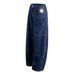 Streetwear Saber Jeans For Women – Oversized Cargo Denim Pants With Utility Pockets & Distressed Wash (S-XXL)_mkmklike.com