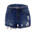 Women's Clothing Spring And Summer New Button Tassel Edge Women's Denim Shorts_mkmklike.com
