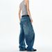 FHGFF American High Street Rose Embroidered Wide-leg Scimitar Jeans Men's And Women's Hip-hop Trendy Brand Loose Casual Pants_mkmklike.com