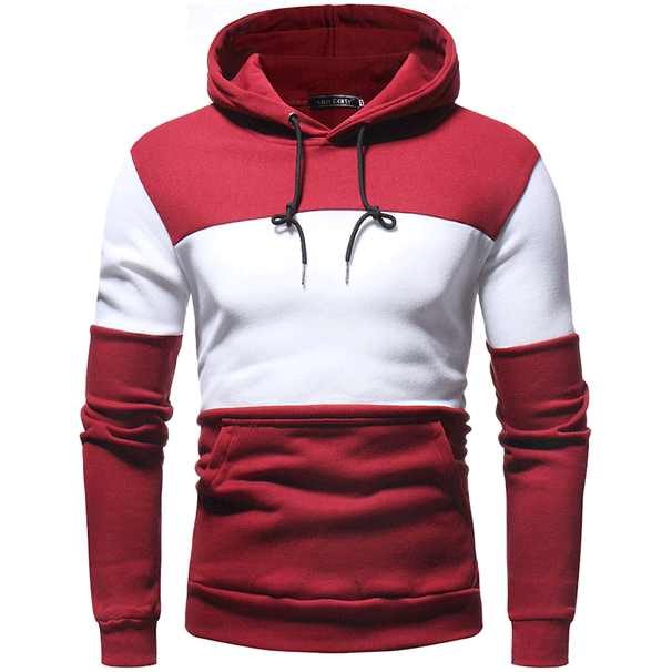 Men's Clothing Spring and Autumn New Men's Clothing Splicing Contrast Color Sweatshirt_mkmklike.com