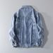 New Denim Jacket Men's Washed Simple Style Casual Jacket Men's Fattening Increase Retro Jacket Trend_mkmklike.com