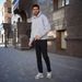 Men's Stretch Fleece Lined Flare Jeans - Comfortable Winter Denim Trousers With Elastic Waist_mkmklike.com