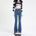 Women's Clothing Plush Jeans Autumn And Winter Flared Jeans Autumn And Winter High Waist High Elastic Plush Flared Horseshoe Pants_mkmklike.com