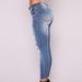 High Waist Slim Fit Ripped Denim Leggings - Stretchy Skinny Jeans With Distressed Details For Women & Men (S-3XL In Dark Blue/Light Blue/Black)_mkmklike.com