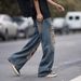 American Retro Ripped Jeans Men's Spring And Autumn Washed Old Loose Wide-leg Straight Mopping Tide High Street Pants_mkmklike.com