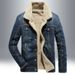 Loom Winter Fleece-Lined Thickened Denim Jacket For Men, Plus Size, European And American Style, Warm Cotton Coat, New_mkmklike.com