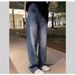 High Waist Straight Leg Jeans With Rhinestone Details - Slimming Casual Denim Pants For Women_mkmklike.com
