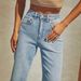 Women's Stretch Washed Denim Jeans - Mid-Rise Straight Leg Cropped Jeans With Rolled Hem, Comfortable & Stylish For Casual Wear_mkmklike.com