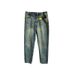 Men's Vintage Washed Denim Jeans Relaxed Straight Fit Midweight Cotton With Splatter Effect Blue M-3XL_mkmklike.com