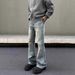 Men's Straight Leg Vintage Washed Jeans With Whisker & Bamboo Texture - Cleanfit High Street Style For Casual & Trendy Looks_mkmklike.com