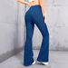 Women's Clothing Stretch Flared Jeans - Slim Fit Bootcut Denim Pants With Medium Waist (Dark Blue, S-XXL)_mkmklike.com