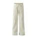 American Style Washed Yellow Mud Color Jeans For Men High Street Trend Straight Slim Fit Flared Wide Leg Long Pants_mkmklike.com