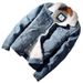 Winter Denim Men's Slim Fit Korean Version Thick Lamb Fleece Cotton Jacket Youth Top_mkmklike.com