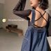 Youthful Denim Overalls For Women Plus Size New Retro Hong Kong Style Loose Slimming Korean Straight Pants Cute Japanese_mkmklike.com