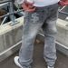 Vintage Washed High-Waisted Jeans – Men’s Retro Straight-Leg Pants | American Streetwear Vibe With Distressed Detailing (Grey, S-XL)_mkmklike.com