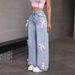 High-Waisted Wide-Leg Jeans With Bow Detail – Vintage Washed Denim Pants For Women (XS-XXL, Light Blue/Deep Blue)_mkmklike.com