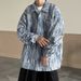 Men's Clothing Tie Dyed Denim Jacket High Street Vibe Handsome Youth Casual Loose Jacket_mkmklike.com