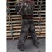 Men's Vintage Washed Black Baggy Jeans – Retro Distressed Denim Pants With Cat Whiskers & Clean Fit Drop Hem_mkmklike.com