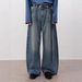 Men's Clothing Vintage Distressed Straight-Leg Jeans For Men & Women – Retro Blue Washed Denim With Artistic Fading & Unique Pocket Detailing (S-XXL)_mkmklike.com