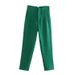 Women's Clothing new slimming solid color pleated micro elastic formal straight pants casual pants_mkmklike.com