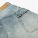 Washed Vintage Workwear Jeans For Men, Vibe Trendy Brand, High Street Pleated Design, Loose Wide-Leg Straight Pants_mkmklike.com