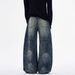 "Unisex Relaxed Straight Leg Wide-Cut Denim Pants - 90s Retro Baggy Jeans With Curved Hem & Streetwear Edge For Men & Women"_mkmklike.com