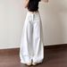 White Jeans Women's Straight Small Casual Wide Leg Pants Low Waist Loose And Skinny Denim Wide Leg Pants Women's_mkmklike.com